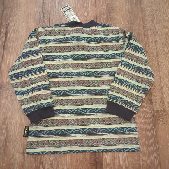 VTG Gotcha Boy's Size Medium Shirt Surf Skate Aztec Stripe Pattern Made in USA - Picture 5 of 6